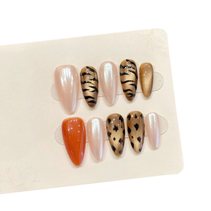 [<span class=keywords><strong>Uñas</strong></span> Postizas Yuan Ye con Estampado de Leopardo] <span class=keywords><strong>Uñas</strong></span> Postizas de Alta Gama con Diseño de Ojo de Gato, Color Blanco, para <span class=keywords><strong>Manicura</strong></span> de Alta Precisión - Product Image 2