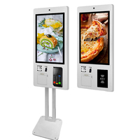 Écran tactile de 24 pouces, reconnaissance faciale, machine à empreintes digitales, kiosque de paiement de commande en libre-service