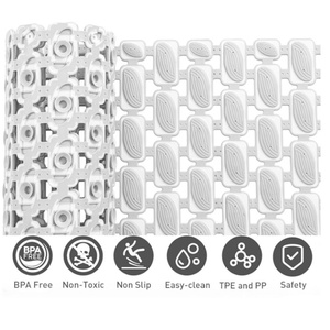 Non-Slip Square Shower Mat PVC Shower Anti Fall Foot Mat PVC Soft Bath Mat Shower Carpet Stall <b>Floor</b> Mat Bathing <b>Accessories</b> - Product Image 4