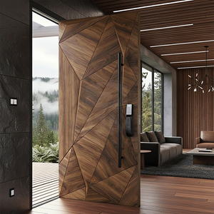 <span class=keywords><strong>Porte</strong></span> d'entrée pivotante en bois massif de luxe européen DJMI pour villa, extérieur, sécurité, entrée principale - Product Image 1