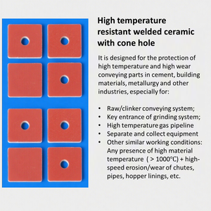 Goulotte haute température 1000C soudée fixe Triple revêtement en céramique résistant à l'usure - Product Image 6