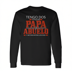 Dad And <b>Grandad</b> Spanish Father's Day Long Sleeve T-<b>Shirt</b> Black Men's Size M - Product Image 2