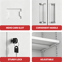 Armoire de classement métallique moderne pour entreprise, verrouillable, avec étagères réglables, surface écologique phosphatée à l'acide, démontable