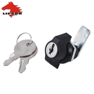 Loquet de compression pour porte d'armoire, poignée en T, en acier moulé sous pression, plaqué zinc, noir thermolaqué, ANSI Grade 2, IP54, 100N - Product Image 4