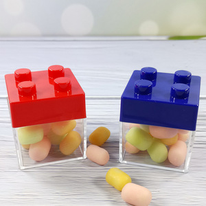 Boîtes à dragées colorées en forme de blocs de construction, boîtes à dragées pour mariage, contenants à bonbons - Product Image 6