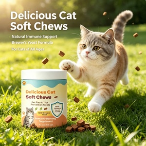 OEM/ODM Deliciosos Bocadillos Masticables <span class=keywords><strong>para</strong></span> Gatos, Prevención de <span class=keywords><strong>Pulgas</strong></span> <span class=keywords><strong>y</strong></span> <span class=keywords><strong>Garrapatas</strong></span>, Suplemento de Levadura de Cerveza <span class=keywords><strong>para</strong></span> Reforzar la Inmunidad - Product Image 5