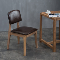 Chaise de salle à manger moderne minimaliste en bois massif avec dossier démontable pour la maison, les salles à manger, les restaurants et les salons de thé
