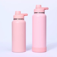 Bouteille d'eau sportive isolée sous vide 350ml 600ml 800ml 1000ml, gourde métallique réutilisable, impression de logo personnalisée acceptée