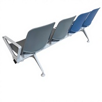 Chaises d'attente modernes Leadcom Seating LS-550 en PP à 4 places pour hôpitaux et banques, idéales pour les sièges en rangée d'aéroport