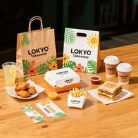 Boîtes en papier pour la restauration rapide, vente en gros, qualité alimentaire, pour hamburgers, frites, poulet frit, sushis, personnalisables