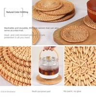 Décoration de table à manger, sous-verres en bambou tissé, brun classique, réutilisables, écologiques, résistants à la chaleur, personnalisables, vente en gros