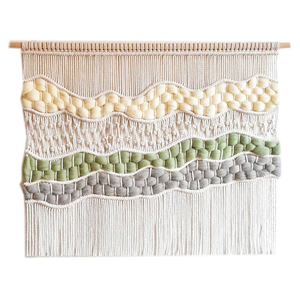 Cuerda de algodón moderna, colgantes tejidos a mano, decoración del hogar, tapices de macramé, decoración artística de pared para el hogar, sala de estar - Product Image 5
