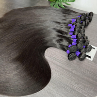 Cheveux humains vierges vietnamiens Super Double Drawn, extensions de cheveux humains vietnamiens lisses comme des baguettes de qualité 12A, mèches de cheveux vietnamiens bruts