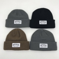 Offre Spéciale Nouvelle Mode Adulte Personnalisé Pas Cher Hiver Bonnet Tricoté de Haute Qualité Chaud et Design Tendance avec Logo Patch