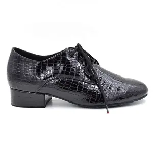 new arrival fast shipping New Modern boys Children Men's Ballroom Latin Tango Dance Shoes man Salsa heeled black