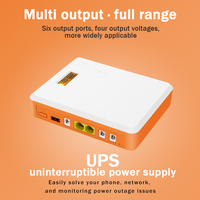 DC UPS Mini portabel untuk Router modem WiFi, baterai Lithium 5 v-24 V 7800mAh tiga fase