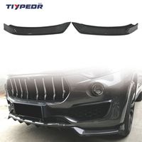 Tiypeor Splitter d'angle de pare-chocs avant en fibre de carbone véritable pour Maserati Levante S Sport Utility 4 portes 2016-2017