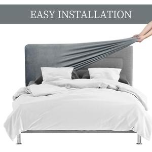 Custom rimovibile testa Cove imbottita protezione antipolvere in velluto copri copricostena <span class=keywords><strong>letto</strong></span> Stretch - Product Image 5
