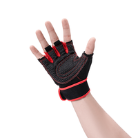Guantes Deportivos Unisex para Gimnasio, Fitness, Levantamiento de Pesas, Medios Dedos, Antideslizantes, Elásticos, Transpirables, Absorbentes de Sudor, para Ciclismo al Aire Libre