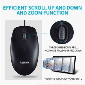 2024 Top Original Logitech M91P Wired Mouse Business Office Home Computer Notebook Plug And Play USB Wired Mouse