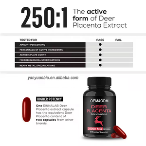 OEM kadınlar cilt beyazlatma Anti Aging takviyeleri geyik plasenta özü 60 yumuşak jel kapsüller - Product Image 3