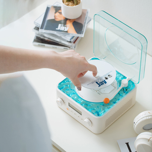 Pemutar CD desain baru lampu proyektor riak air isi ulang 4000mAh Speaker musik bantuan tidur kebisingan putih dengan tampilan lirik - Product Image 3