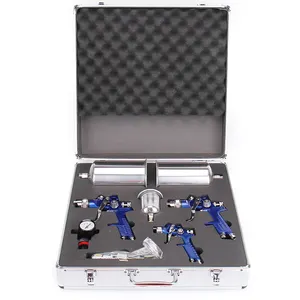 H827+H2000 8pcs Paint Tool HVLP Automotive Spray Gun Kit