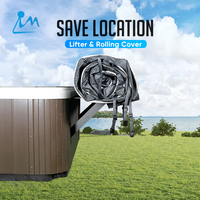 Immer Modern Luxury Spa de jardin extérieur 6 places en alliage d'aluminium noir, étanche, antirouille, résistant au froid, réglable manuellement