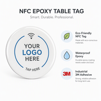 Autocollant de table NFC personnalisé pour restaurant, menu numérique, code QR, étiquette intelligente imperméable