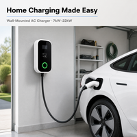 Chargeur mural pour véhicules électriques 7kW 11kW 22kW, station de recharge portable pour véhicules à énergie nouvelle, chargeur EV portable, personnalisation possible