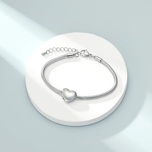 Brazalete de Acero Inoxidable con Logotipo Personalizado en Forma de Corazón, Urna para Cenizas, Joyería Conmemorativa con Interior Hueco - Product Image 4