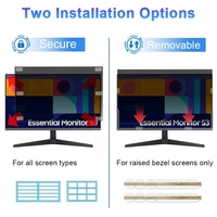 Filtro de Pantalla de Privacidad Bidireccional Anti-Espionaje, Anti-Reflejos y con Bloqueo de Luz Azul para Monitor de Escritorio Samsung de 23.8 Pulgadas 16:9