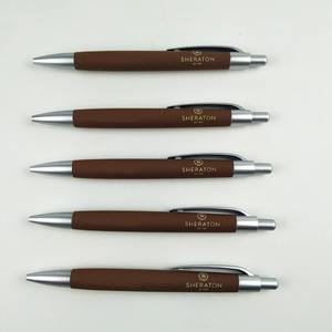 Stylo en métal, stylo à bille en bambou écologique avec logo personnalisé, clip en métal pour la promotion - Product Image 2