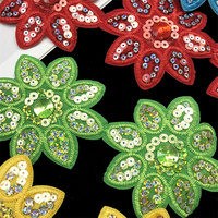 Vente en gros de haute qualité 7.5cm broderie et paillettes fleur garniture dentelle garniture