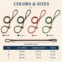 Laisse pour chien en cuir véritable tressé, cuir de vachette, 6 mm d'épaisseur, anti-éclatement, modèle 214, laisse d'entraînement pour chien
