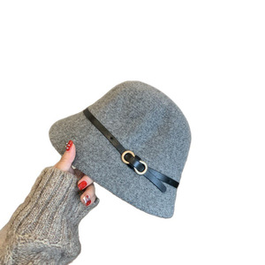 Cappello <span class=keywords><strong>da</strong></span> <span class=keywords><strong>pescatore</strong></span> <span class=keywords><strong>da</strong></span> donna in poliestere con fibbia, stile giapponese, semplice, invernale, con tesa piccola, a corona rotonda, che snellisce il viso - Product Image 5