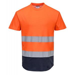 PORTWEST - C395ONRXXXL T-shirt en coton à maille bicolore Comfort orange/bleu marine-EAN 5036108319886 HI-VIS WORKWEAR - Product Image 1