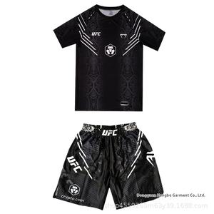 Ensemble Short Muay Thaï Séchage Rapide UFC Fight Night, Meilleure Vente Transfrontalière pour Hommes, <span class=keywords><strong>Femmes</strong></span> et Enfants avec Logo Frontal, pour Boxe et Sparring - Product Image 2