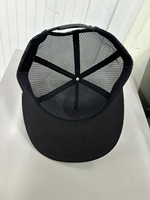 Casquette Trucker Unisexe Personnalisée 5 Panneaux Style 6006 avec Patch Tissé Noir en Polyester/Coton, Maille Respirante, Performance Décontractée Extérieur