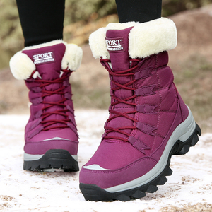 Stivali invernali da donna nuova moda Versatile stivali da neve caldi impermeabili traspiranti morbidi dal mercato russo - Product Image 3