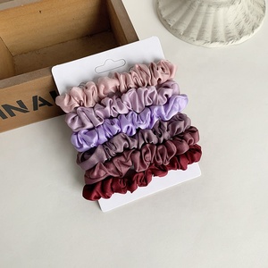 Nueva moda mujer seda satén Scrunchies bandas elásticas para el cabello Cola de Caballo titular accesorios para el cabello Scrunchies - Product Image 5
