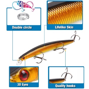 Haute qualité 3D Eye 11 couleurs eau de mer longue coulée appât de natation 18cm23g leurre méné flottant gros appât artificiel dur leurre de pêche - Product Image 4