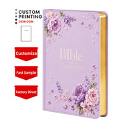 Couverture en cuir PU multifonctionnelle de qualité supérieure pour livre religieux, impression durable, compacte, Bible sacrée de qualité supérieure
