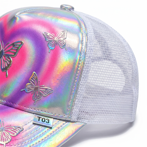 Pannello Frontale Olografico Cyber Y2K McBling Bling Era Nostalgia Core con Rete Bianca e Patch con Lettere Sfumate Rosa Fluorescente e Viola - Product Image 4
