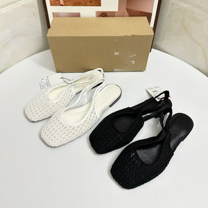 Sandalias Tejidas Hechas a Mano para Mujer, Sandalias Planas con Tira Trasera de Malla, Zapatos Transpirables de Malla, Zapatos Casuales de Verano con Punta Cerrada, Bailarinas - Product Image 5