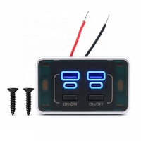 Chargeur USB double port 24V pour siège de bus, montage en surface, type-C QC3.0, charge rapide pour camping-car, autocar, caravane, camion