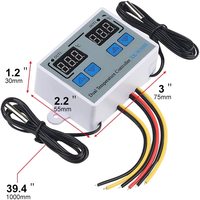 Contrôleur de température numérique double XK-W1088 DC12V 120W/DC24V 240W/AC110-220V 1500W