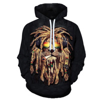 Sudadera con capucha para hombre, con estampado 3D, jersey de Heavyweight, Rasta, personalizada