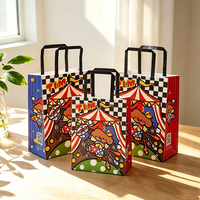 Tas Kertas Matte Putih dengan Pegangan Tali Katun Logo Kustom Biodegradable untuk Kemasan Hadiah Ritel Buket Bunga Florist