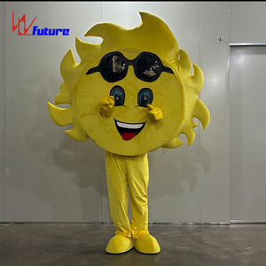 Costume de mascotte jaune de dessin animé taille adulte, tenue de poupée mignonne pour défilé, <span class=keywords><strong>carnaval</strong></span>, spectacle, publicité et promotion - Product Image 4